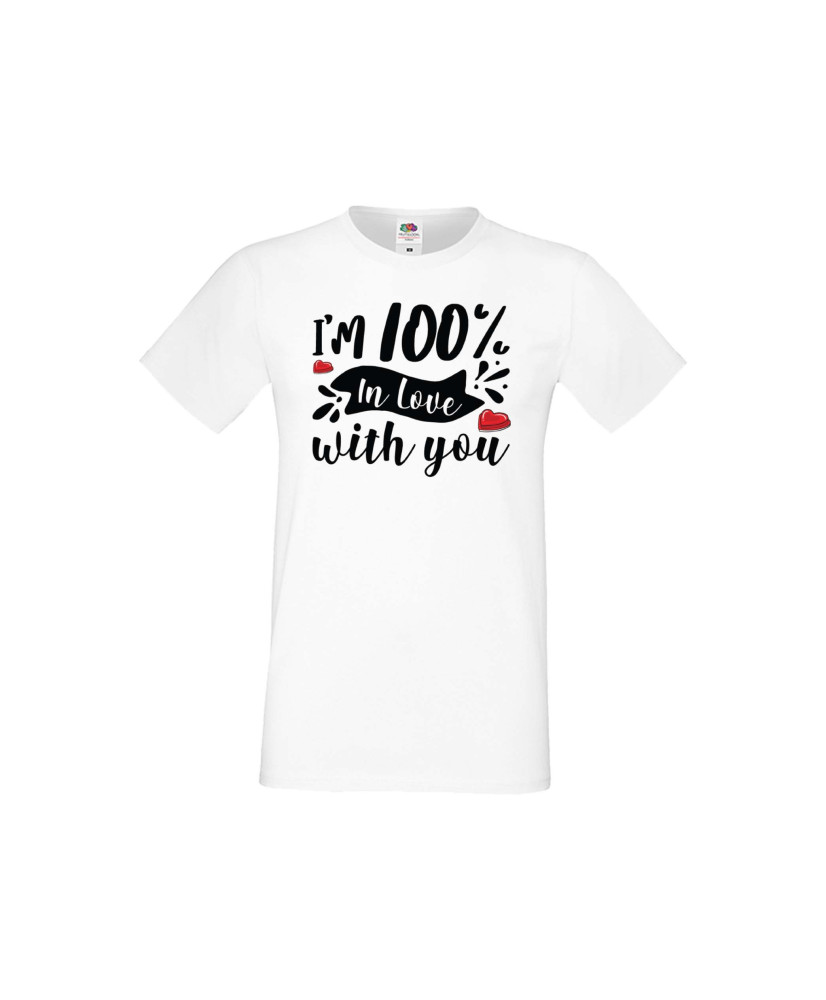 Мъжка тениска Свети Валентин I'm 100% In Love With You