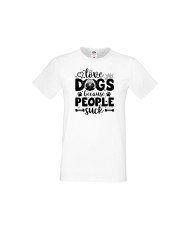 Мъжка тениска Свети Валентин Love Dogs Because People Suck