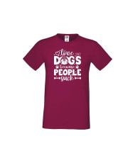 Мъжка тениска Свети Валентин Love Dogs Because People Suck