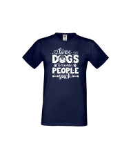 Мъжка тениска Свети Валентин Love Dogs Because People Suck