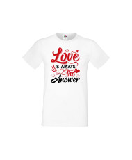 Мъжка тениска Свети Валентин Love Is Always The Answer