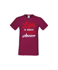 Мъжка тениска Свети Валентин Love Is Always The Answer