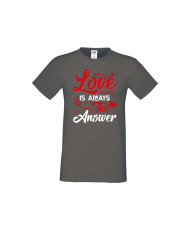 Мъжка тениска Свети Валентин Love Is Always The Answer