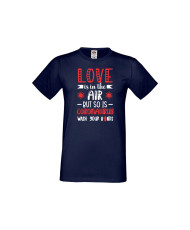 Мъжка тениска Свети Валентин Love Is In The Air But So Is Coronavirus
