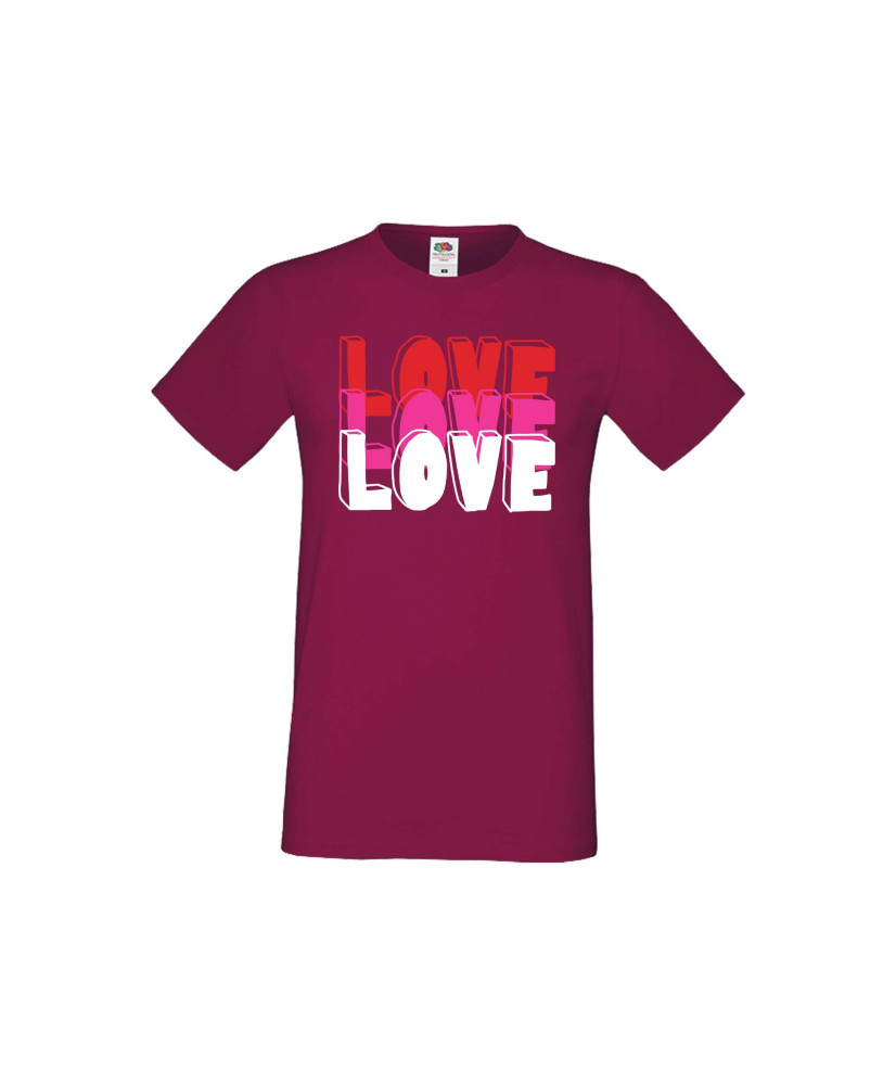 Мъжка тениска Свети Валентин LOVE LOVE LOVE 1
