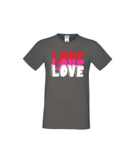 Мъжка тениска Свети Валентин LOVE LOVE LOVE 1