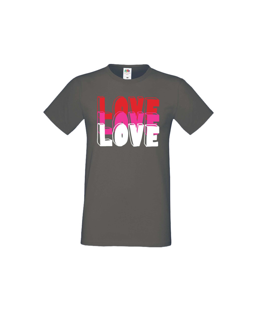 Мъжка тениска Свети Валентин LOVE LOVE LOVE 1