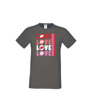 Мъжка тениска Свети Валентин LOVE LOVE LOVE 3