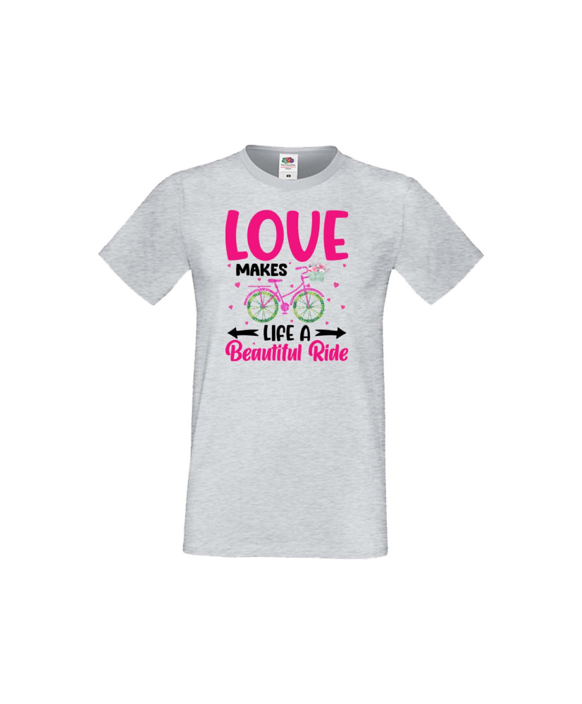 Мъжка тениска Свети Валентин Love Makes A Beautiful Ride