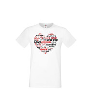 Мъжка тениска Свети Валентин Love Word Heart
