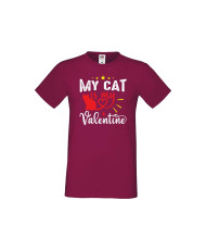 Мъжка тениска Свети Валентин My Cat Is My Valentine 1