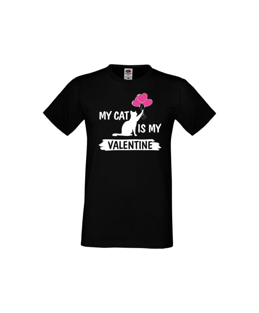 Мъжка тениска Свети Валентин My Cat Is My Valentine 2 Мъжка тениска Свети Валентин My Cat Is My Valentine 2