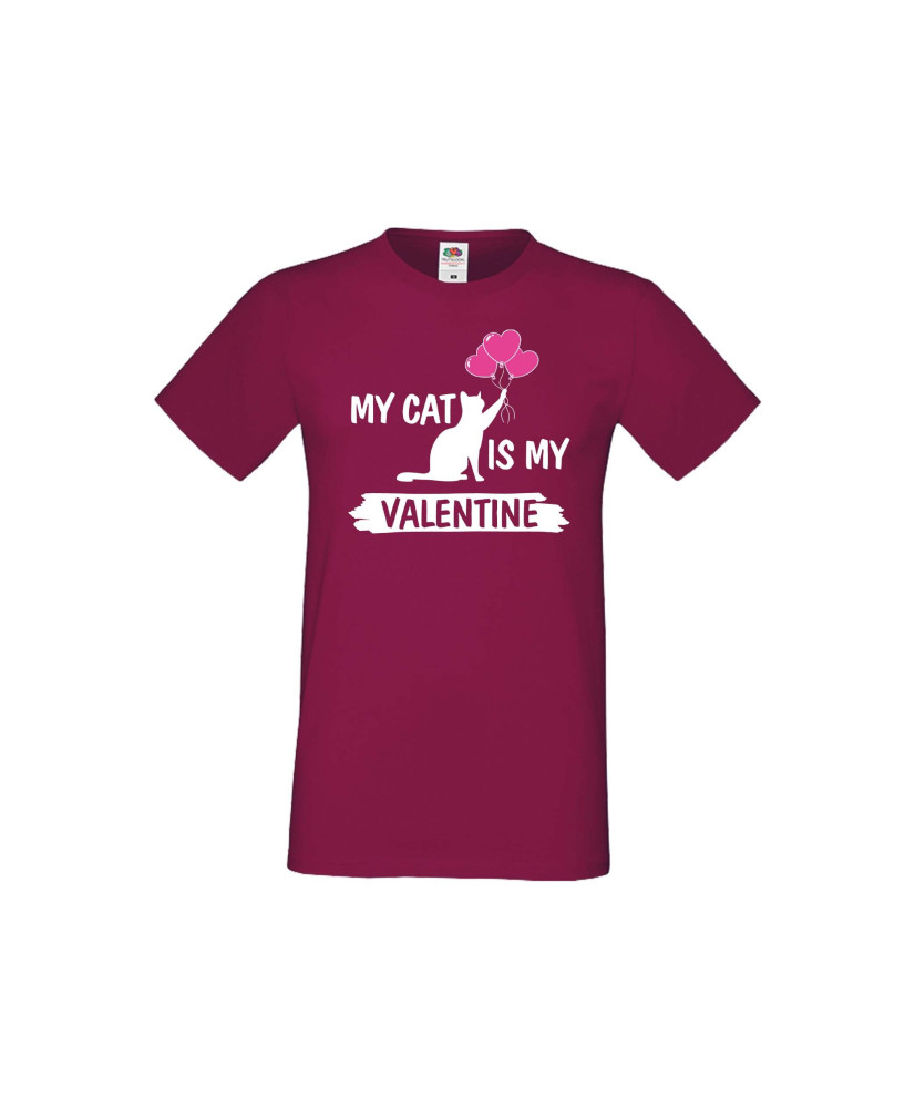 Мъжка тениска Свети Валентин My Cat Is My Valentine 2 Мъжка тениска Свети Валентин My Cat Is My Valentine 2