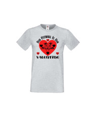 Мъжка тениска Свети Валентин My Pitbull Is My Valentine