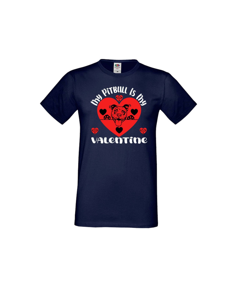Мъжка тениска Свети Валентин My Pitbull Is My Valentine