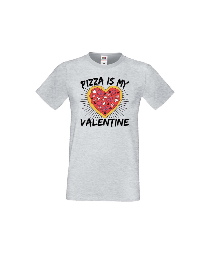 Мъжка тениска Свети Валентин Pizza Is My Valentine
