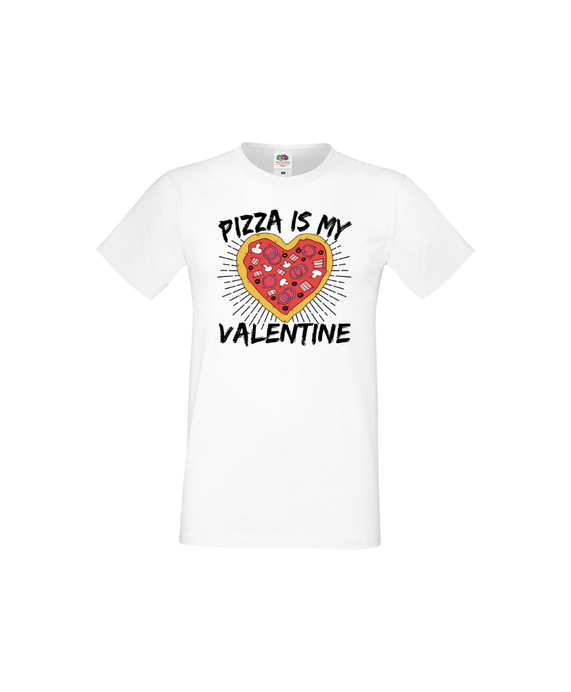 Мъжка тениска Свети Валентин Pizza Is My Valentine