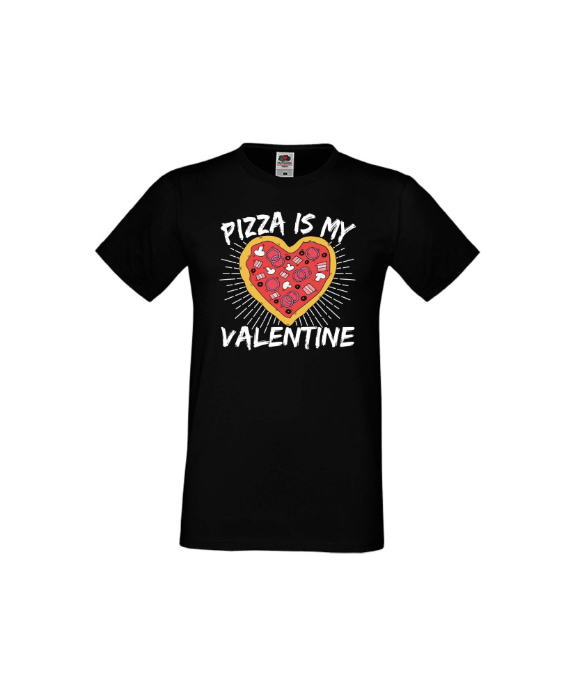 Мъжка тениска Свети Валентин Pizza Is My Valentine