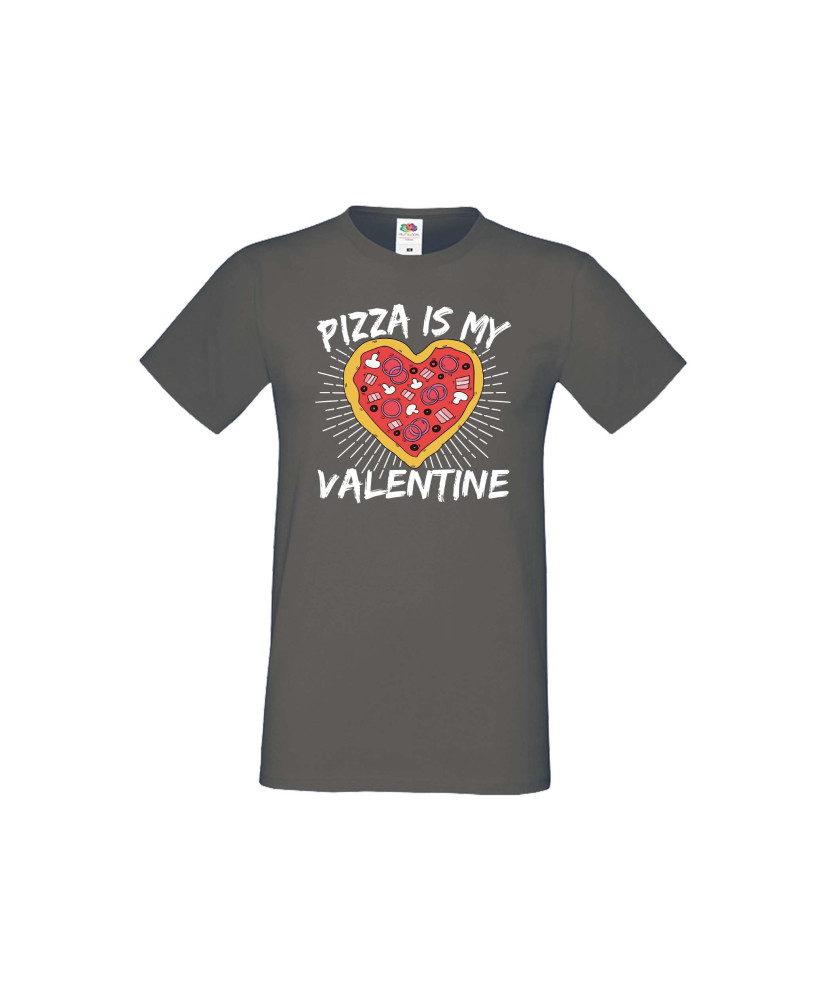 Мъжка тениска Свети Валентин Pizza Is My Valentine