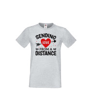 Мъжка тениска Свети Валентин Sending Love From Distance