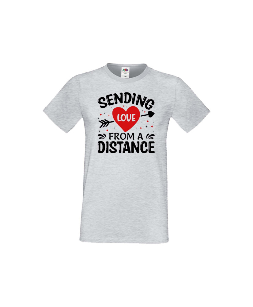 Мъжка тениска Свети Валентин Sending Love From Distance