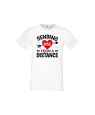 Мъжка тениска Свети Валентин Sending Love From Distance