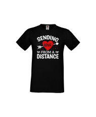 Мъжка тениска Свети Валентин Sending Love From Distance