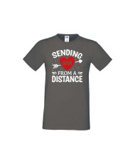Мъжка тениска Свети Валентин Sending Love From Distance