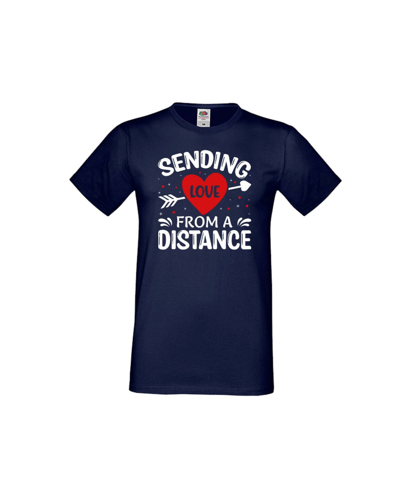 Мъжка тениска Свети Валентин Sending Love From Distance