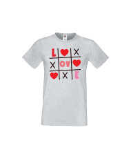 Мъжка тениска Свети Валентин Tic Tac Toe Love 1