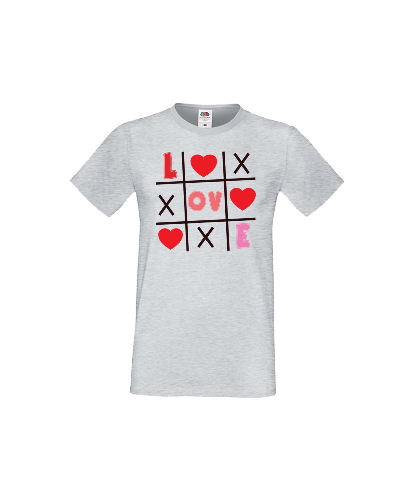Мъжка тениска Свети Валентин Tic Tac Toe Love 1