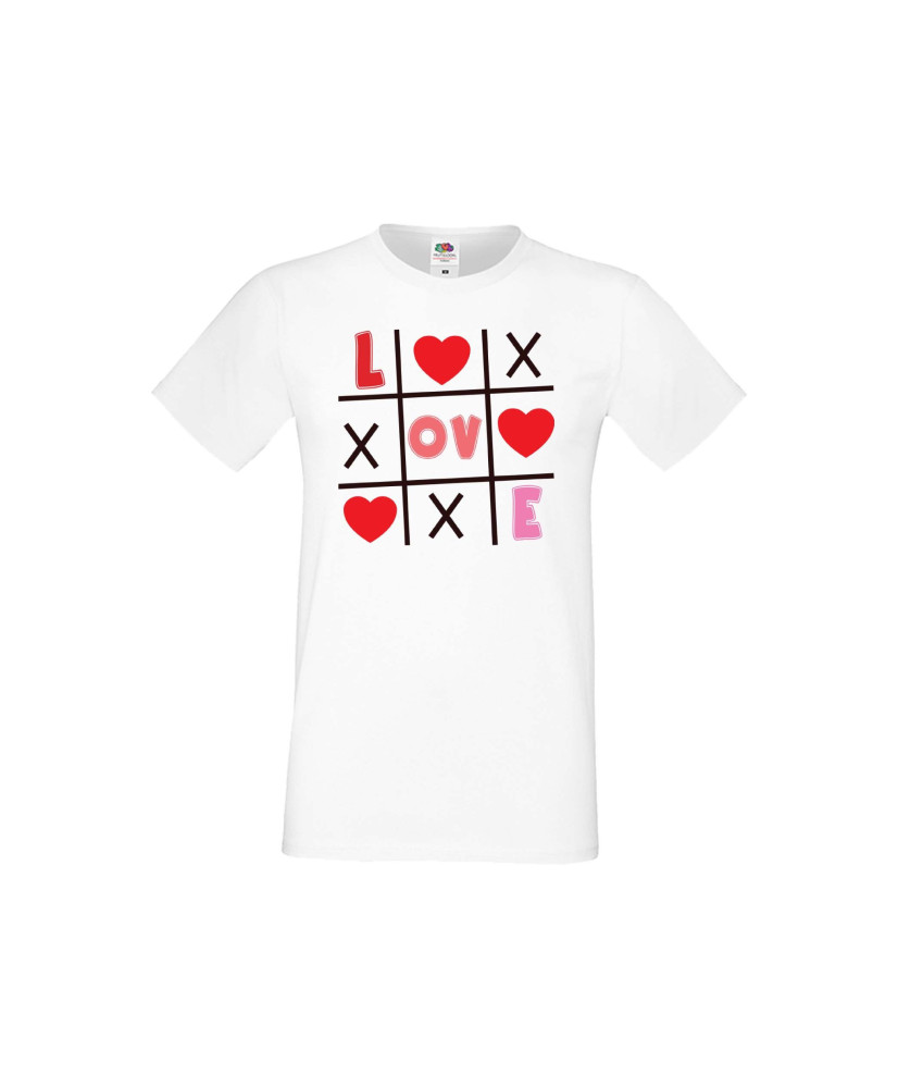 Мъжка тениска Свети Валентин Tic Tac Toe Love 1