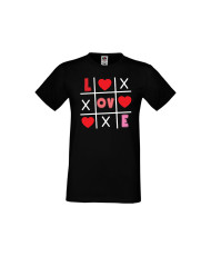Мъжка тениска Свети Валентин Tic Tac Toe Love 1