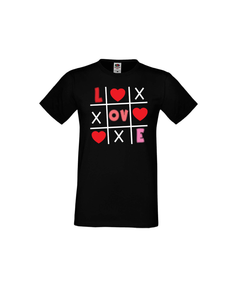Мъжка тениска Свети Валентин Tic Tac Toe Love 1
