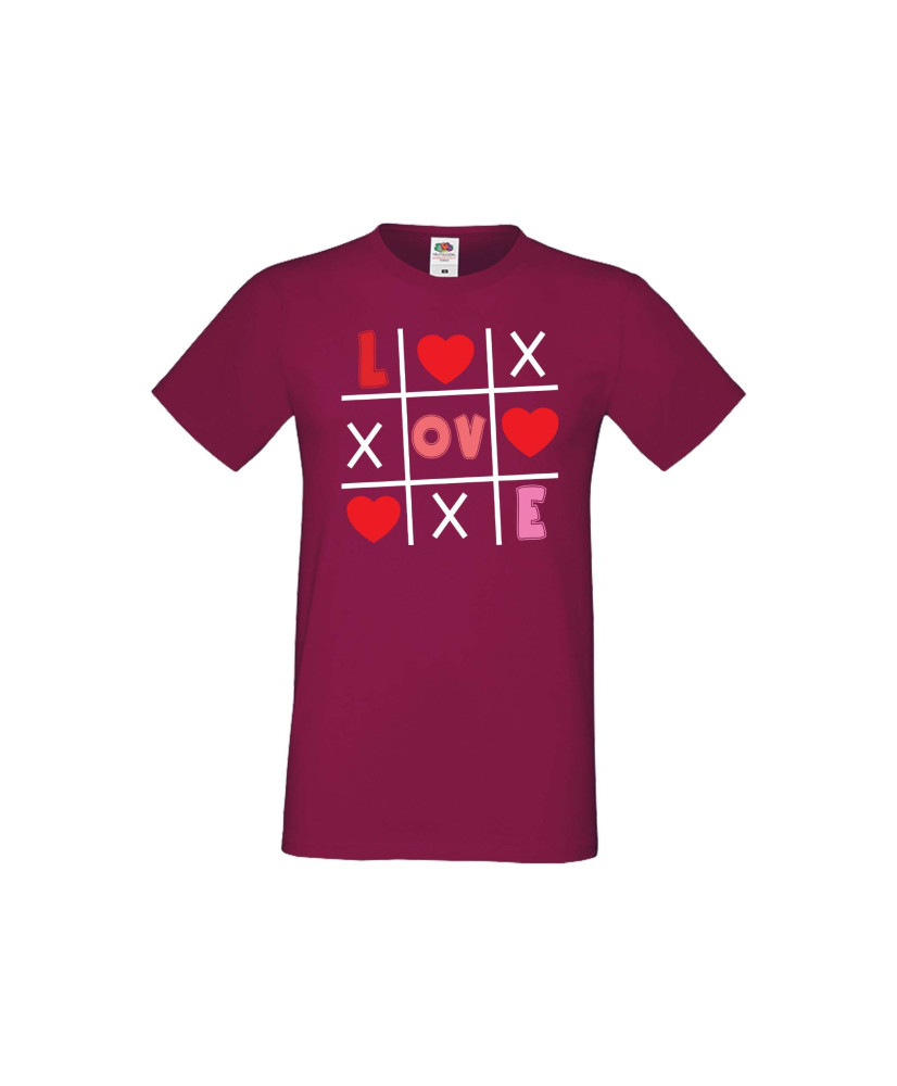 Мъжка тениска Свети Валентин Tic Tac Toe Love 1