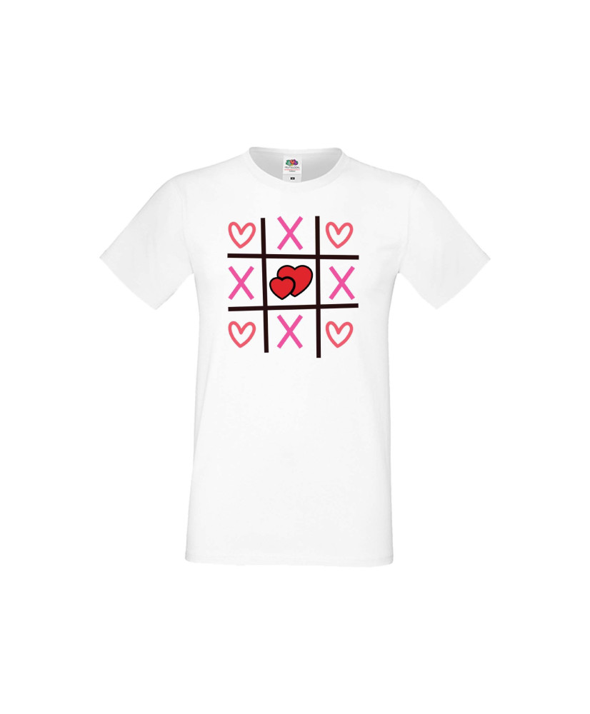 Мъжка тениска Свети Валентин Tic Tac Toe Love 2