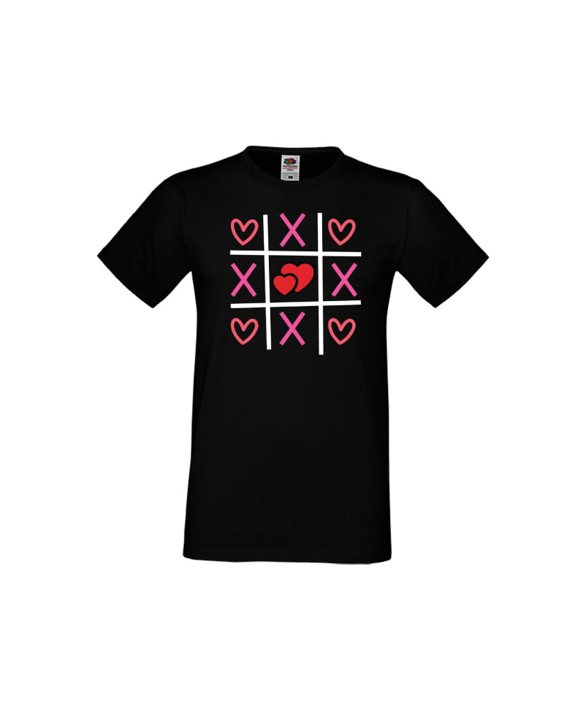 Мъжка тениска Свети Валентин Tic Tac Toe Love 2