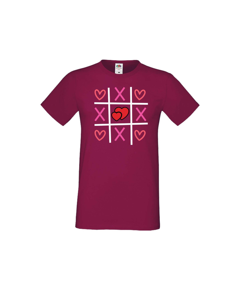 Мъжка тениска Свети Валентин Tic Tac Toe Love 2