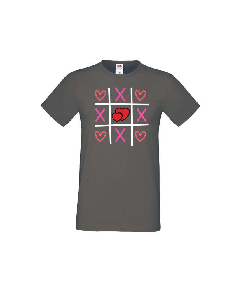 Мъжка тениска Свети Валентин Tic Tac Toe Love 2