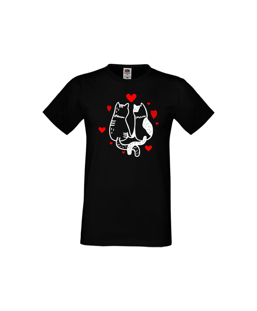 Мъжка тениска Свети Валентин Valentine Cat