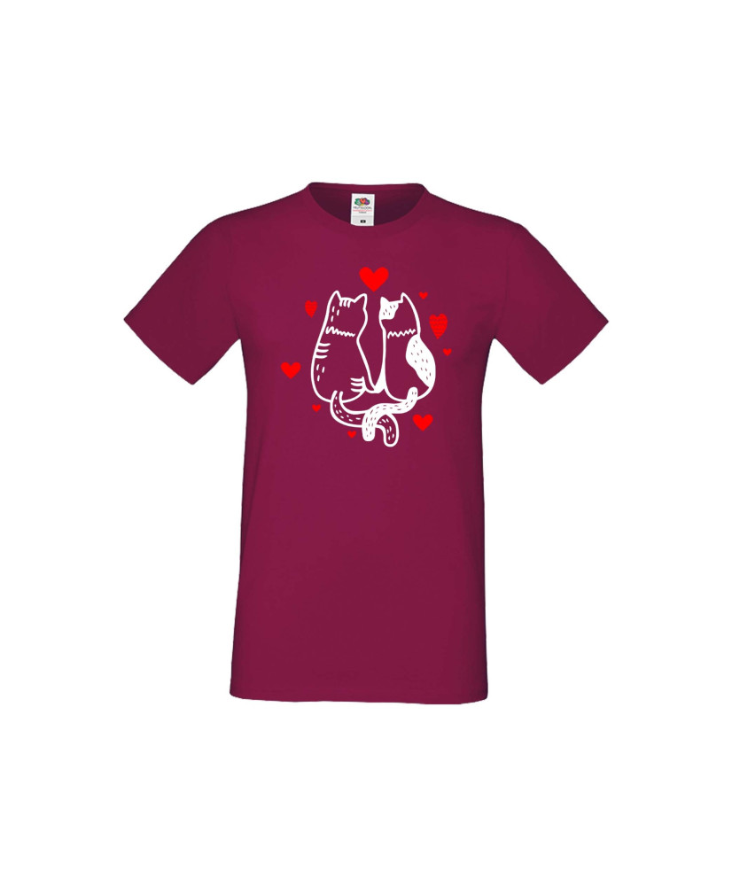 Мъжка тениска Свети Валентин Valentine Cat