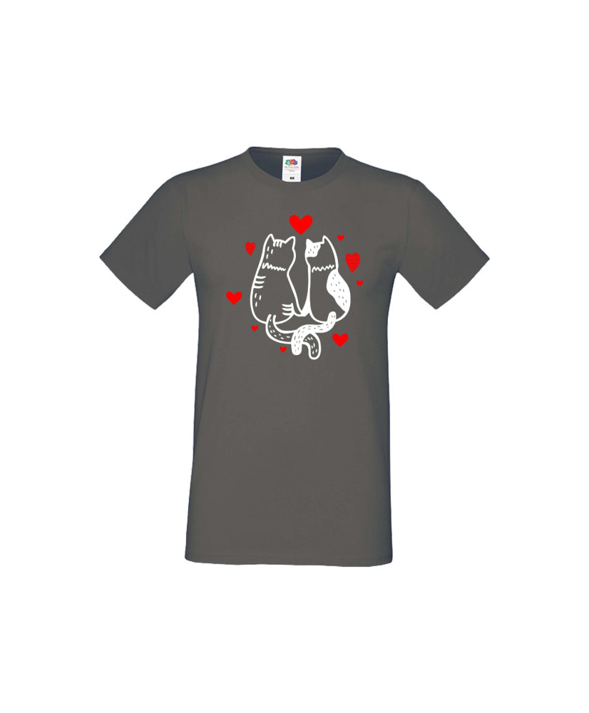 Мъжка тениска Свети Валентин Valentine Cat