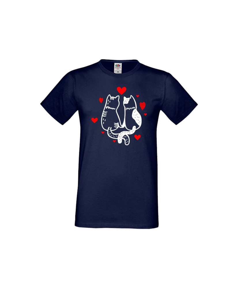 Мъжка тениска Свети Валентин Valentine Cat