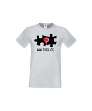 Мъжка тениска Свети Валентин We Just Fit