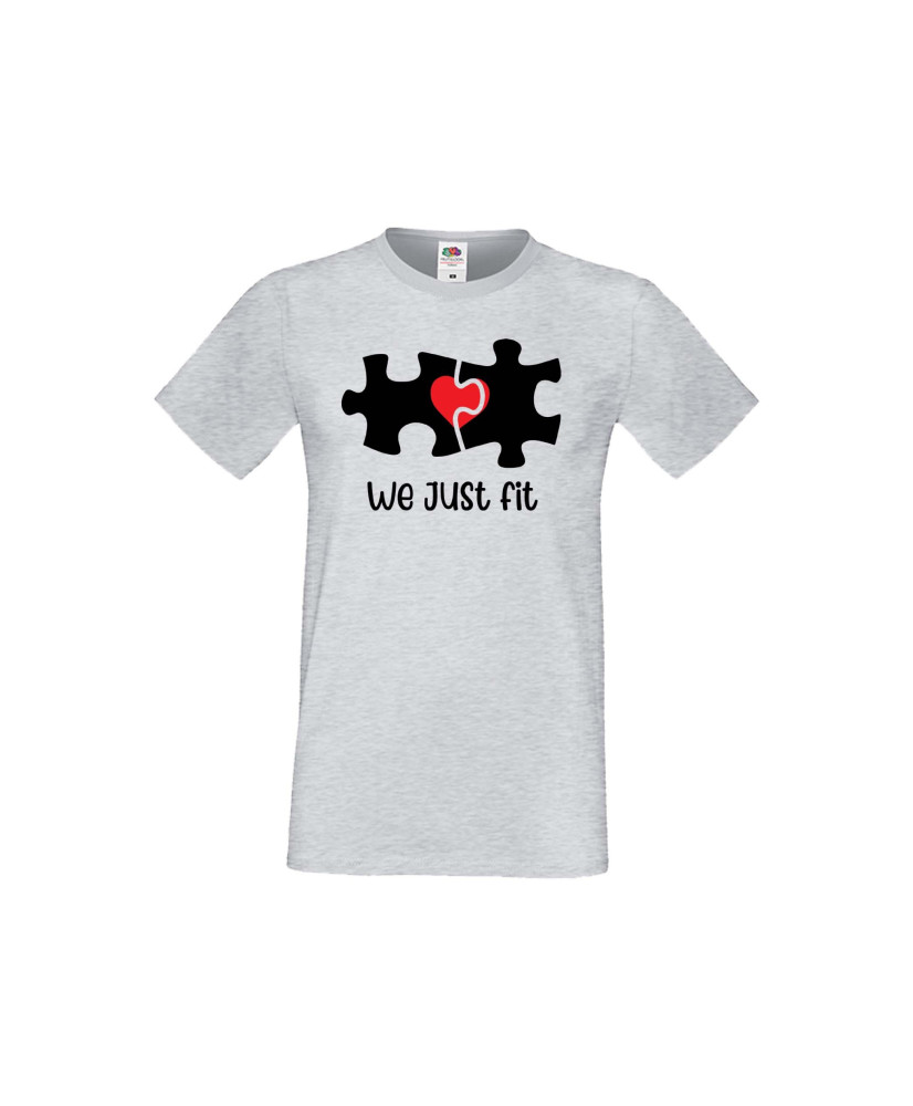 Мъжка тениска Свети Валентин We Just Fit