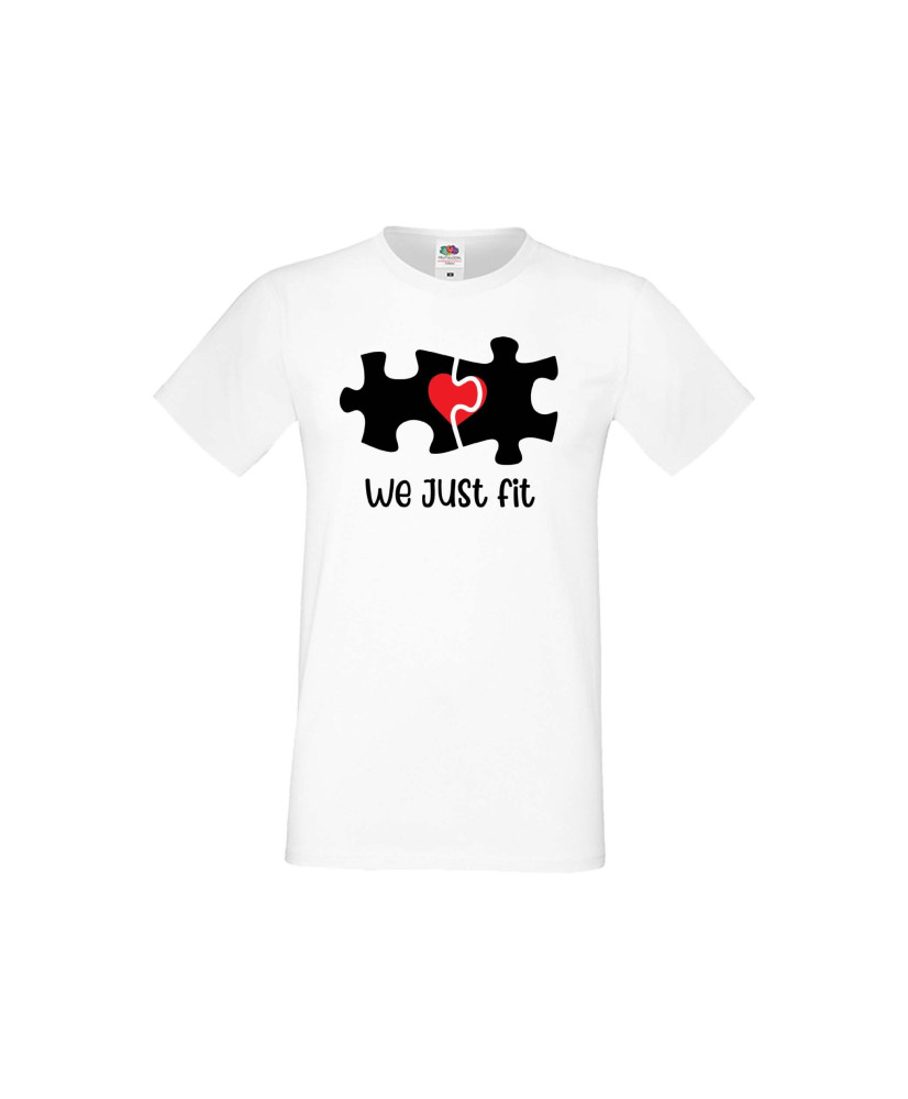 Мъжка тениска Свети Валентин We Just Fit