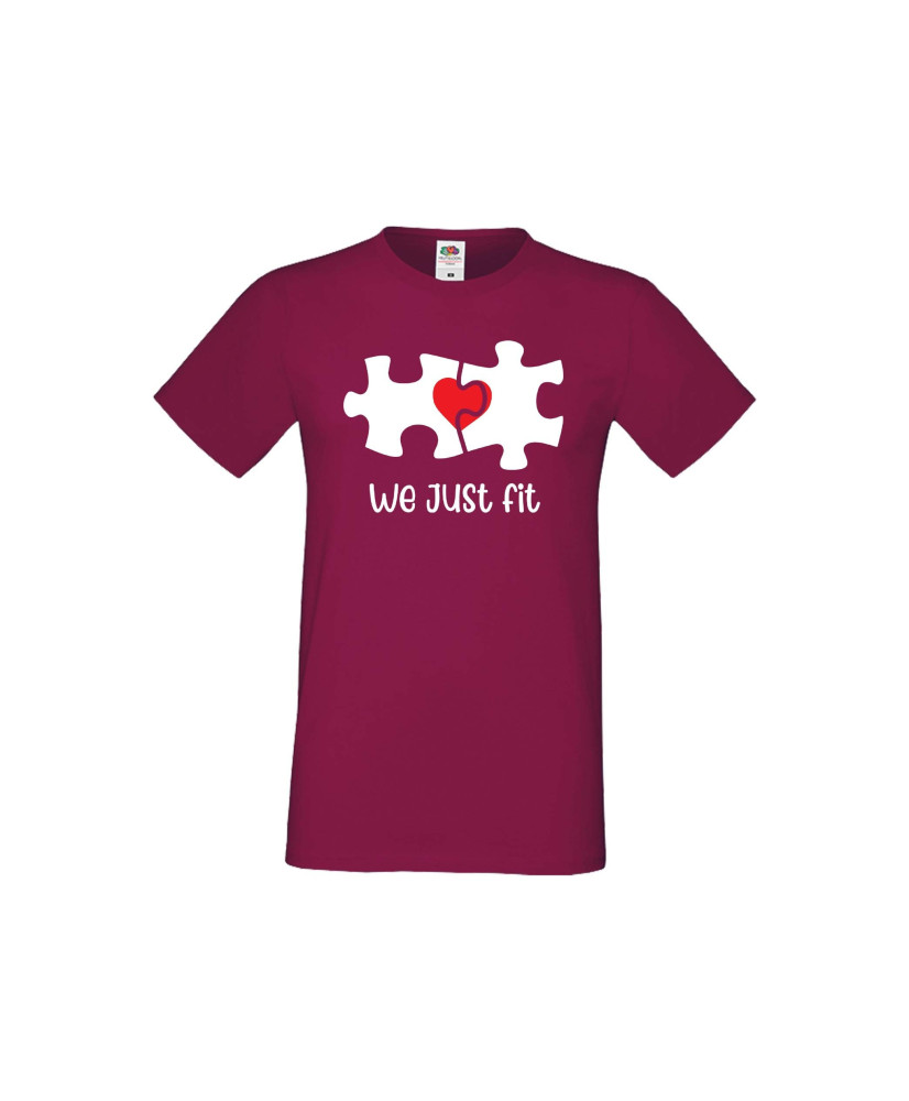 Мъжка тениска Свети Валентин We Just Fit