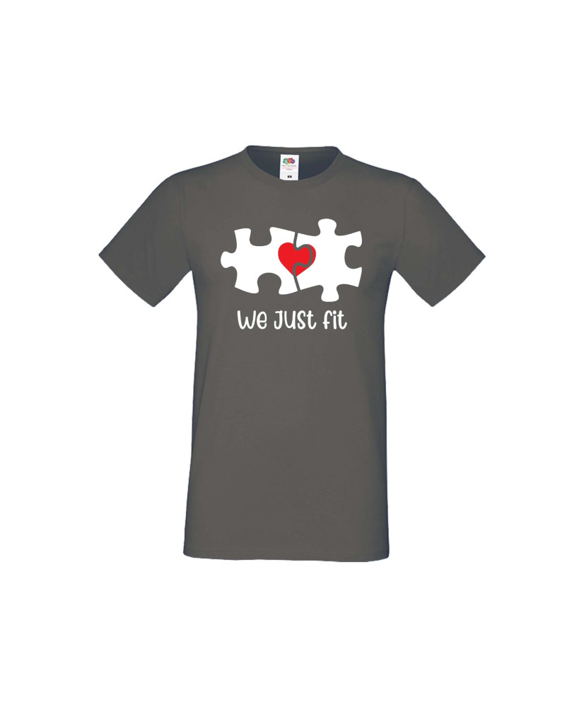 Мъжка тениска Свети Валентин We Just Fit