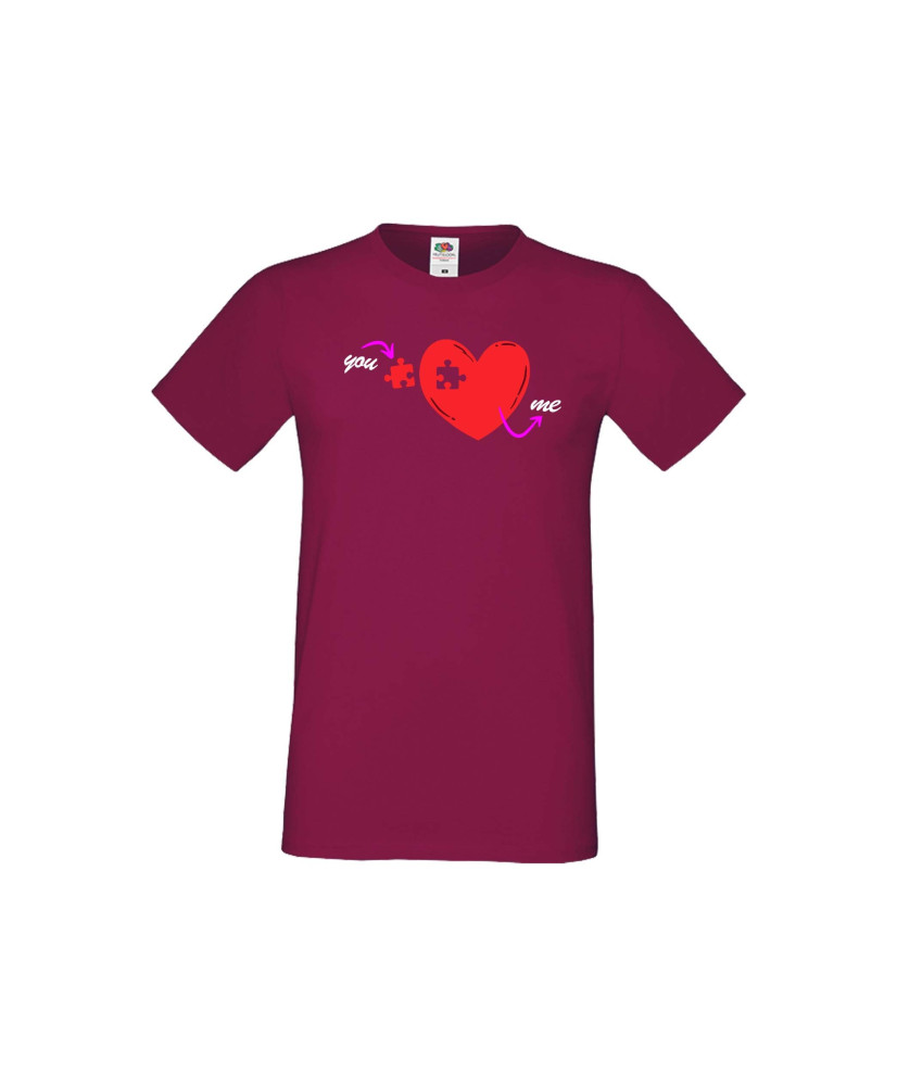 Мъжка тениска Свети Валентин You Are The Missing Piece