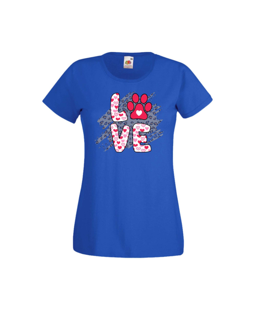 Дамска тениска Свети Валентин Valentines Day Dog Love 1 Дамска тениска Свети Валентин Valentines Day Dog Love 1